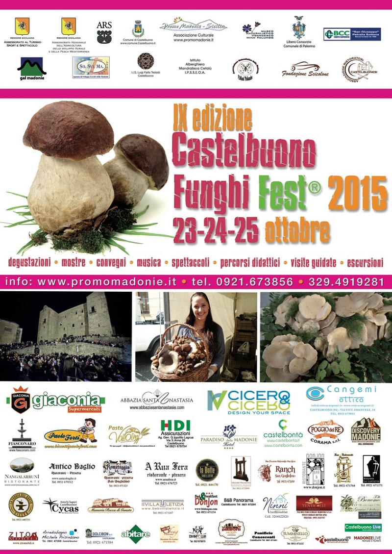 Funghi Fest 2015 – Castelbuono IX Edizione 23-24-25 Ottobre 2015