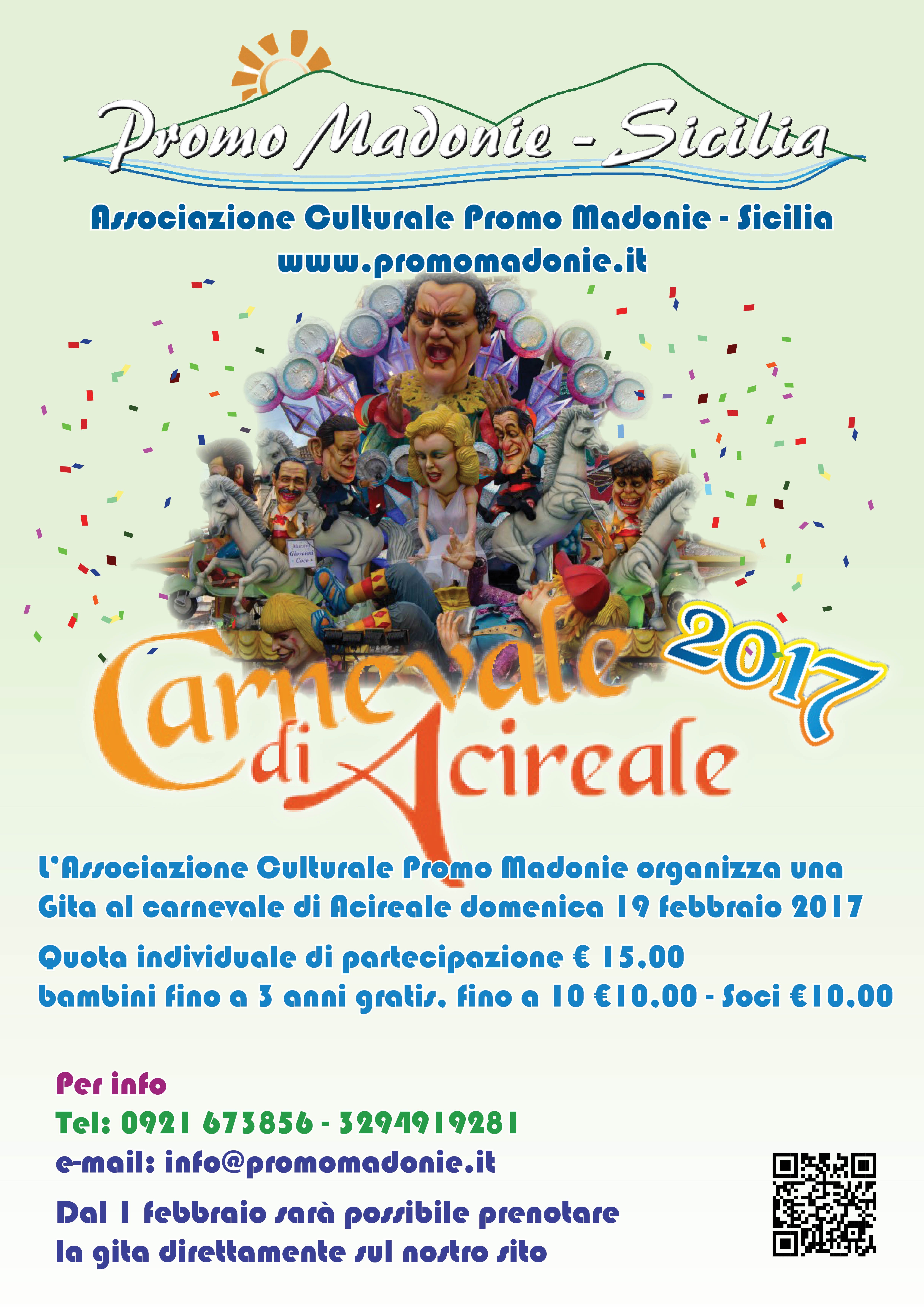 Carnevale ad Acireale gita del 19 febbraio 2017